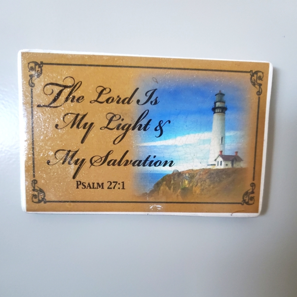 Psalm 27:1 refrigerator magnet (imperfect)